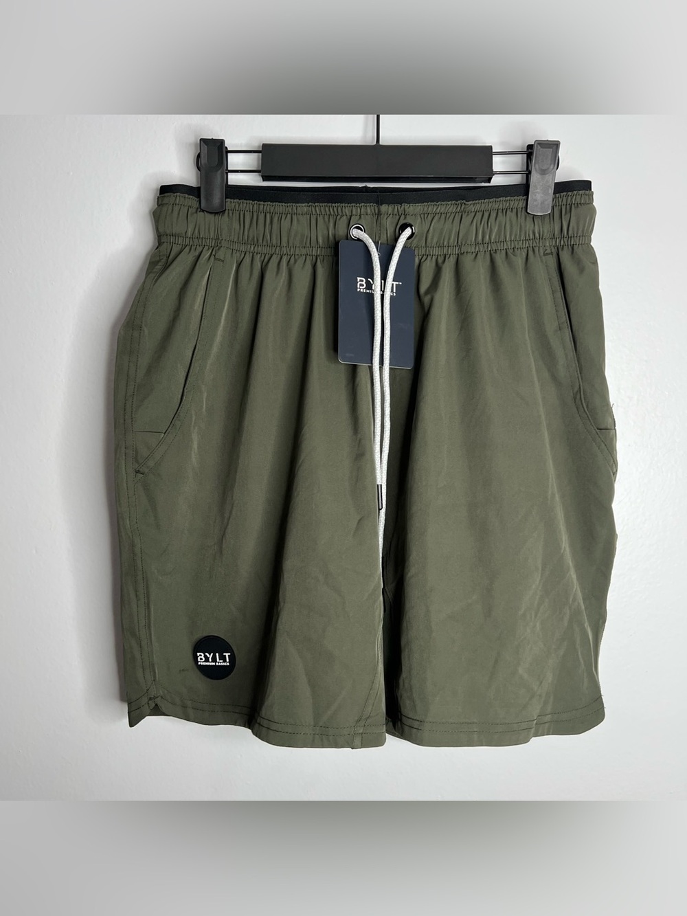 BYLT Premium Basics Linerless Active Shorts Mens Medium Green NWI